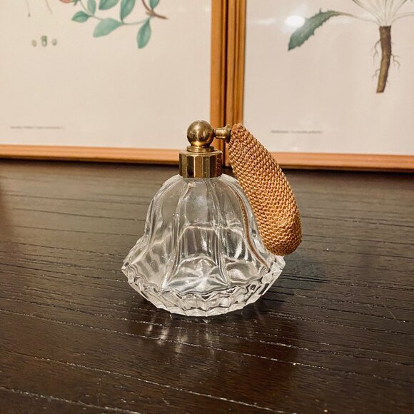 Vintage Art Deco Mid Century Modern Glass Perfume Bottle Decorative Piece - Picture 1 of 6